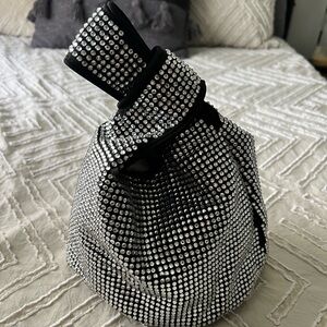 J Crew Black and Silver Women's Bag